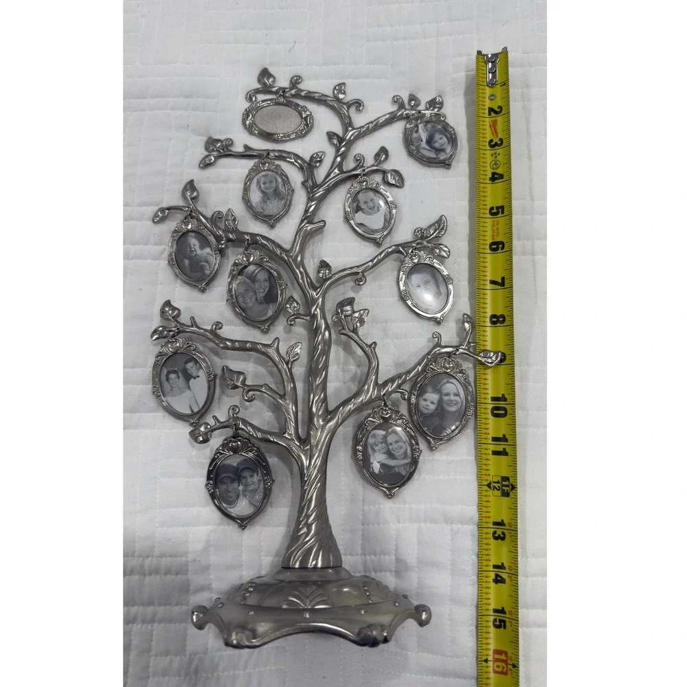 Things Remembered Family Tree 12 Hanging Photo Frames 25th Anniversary Silver
